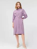 Платье сложного кроя на молнии LO фиолетовое (46)