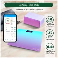 MARTA MT-SC1691 фиолетово-бирюзовый LCD весы напольные диагностические, умные с Bluetooth