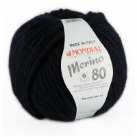 Пряжа Merino 80 Mondial - 1 моток (80 м, 100 гр), цвет 417