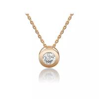 PLATINA jewelry Золотая подвеска с вставками Swarovski 03-3074-00-501-1110-38