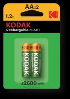 Kodak Аккумулятор Kodak HR6-2BL 2600mAh [KAAHR-2/2600mAh], 2шт (30955080)