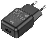 Сетевое зарядное устройство c USB HOCO C96A, черное, max 2.1A