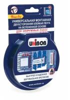 Лента двухсторонняя Unibob 19мм*5м для наружних работ арт 47036