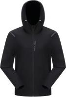 Ветровка TOREAD Men's running training jacket для бега, складывается в карман, вентиляция, светоотражающие элементы, быстросохнущая, несъемный капюшон, размер XL, черный