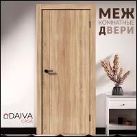 Межкомнатная дверь DAIVA casa, цвет Дуб Сонома, 2000х700 мм, Bolivar (комплект: полотно, коробка, наличник)