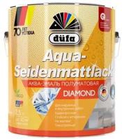 Эмаль для дерева и металла акриловая Dufa Aqua-Seidenmattlack полуматовая белая 750 г