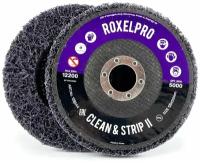 Пурпурный зачистной круг RoxelPro серии ROXPRO Clean&Strip II, 125х13х22мм, 10 шт. Круг для снятия ржавчины, диск для УШМ