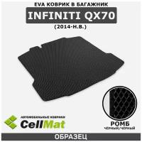 ЭВА ЕВА EVA коврик CellMat в багажник Infiniti QX70, Инфинити Ку Икс 70, 2014-н.в