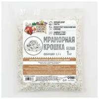 Грунт для аквариума, Мраморная крошка, отборная, белая, 2,5-5 мм, 1 кг, 1 шт