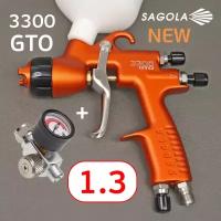 Краскопульт Sagola 3300 GTO (1.3мм) NEW + манометр RC2