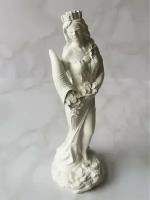 Статуэтка Фортуна - богиня удачи с рогом изобилия. Гипс. Высота 18см. Цвет белый