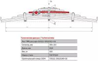 Лист №6 Рессора задняя для грузовиков производства ПАО КамАЗ 65115, 43118, 53229 9 листов