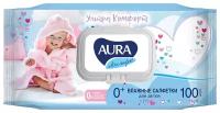 AURA Влажные салфетки Aura Ultra Comfort, детские, гипоаллергенные, 100 шт