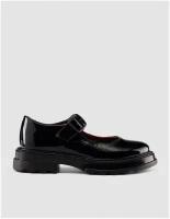 Школьные туфли для девочки из натуральной кожи Shagovita черный лак 39 размер