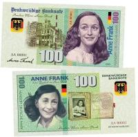 100 марок (Deutsche mark) — Германия. Анна Франк (Anne Frank). Памятная банкнота. UNC