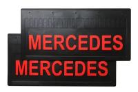 Брызговики задние грузовые MERCEDES грузовые 520*250 (LUX) красная надпись