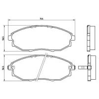 Дисковые тормозные колодки передние Daewoo 96475026 для Chevrolet Epica (4 шт.)