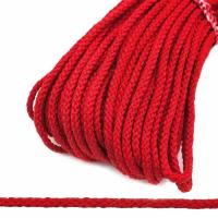 Шнур отделочный плетеный С831, 4 мм*30 м (красный)