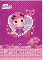 Action! LL-CC-8/8 Набор цветного мелованного картона lalaloopsy, ф. а4, 8 цв, 8 л, action!