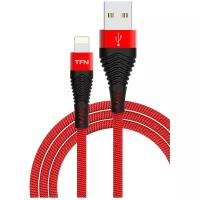 Кабель TFN USB - Lightning (FN-CFZLIGUSB1M), 1 м, red/black