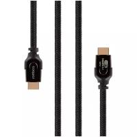 Кабель HDMI Rombica Digital DX30, 2.1 (8K, 3D, HDR), нейлоновая оплётка, чёрный, 3м