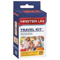 Набор пластырей MASTER UNI 20 шт, Travel Kit, на полимерной основе, с европодвесом (0108-002)