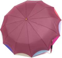 Зонт Три слона, розовый, бордовый