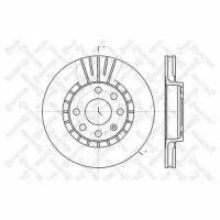 6020-3613V-SX_диск тормозной передний! Opel Astra/Ascona/Kadett 1.4-2.0D 87> STELLOX 60203613VSX | цена за 1 шт