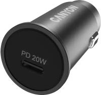 Автомобильное зарядное устройство Canyon С-20, до 20Вт, USB Type-C, Черный CNS-CCA20B