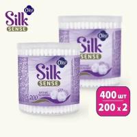 Ola! Ватные палочки Silk Sense, 200 шт., 2 уп., банка