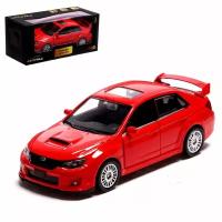 Машина металлическая SUBARU WRX STI, 1:32, инерция, открываются двери, цвет красный