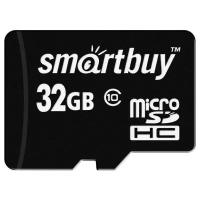 Карта памяти SmartBuy microSDHC 32Gb UHS-I Cl10 + адаптер, SB32GBSDCL10-01