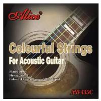 Alice AW435C-SL - комплект цветных струн для акустической гитары