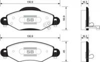 Колодки тормозные передние Sangsin SP1419