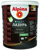 Защитная лазурь для дерева Alpina Аква, 2,5 л, рябина