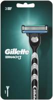 Станок бритвенный Gillette Mach3 черный + 1 картридж