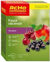 Каша овсяная «Ясно солнышко» вишня яблоко и чёрная смородина, 6х45 г