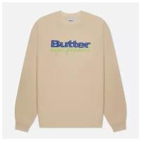 Мужская толстовка Butter Goods Equipment Embroidered Crew Neck жёлтый, Размер L