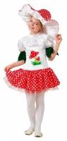 Карнавальный костюм Грибок девочка, размер 134-68, Батик