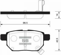 Колодки тормозные задние Sangsin Brake SP2094