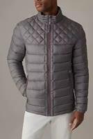 куртка Strellson S.C. Clason 2.0 демисезонная, силуэт прямой, стеганая, утепленная, ультралегкая, без капюшона, карманы, размер 48, серый