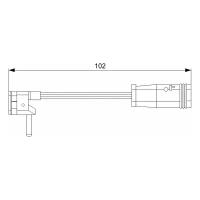 Датчик износа тормозных колодок передний левый BOSCH 1987473019 для Mercedes-Benz CLS-class, Mercedes-Benz E-class