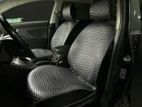 Накидки для Hyundai H-1 Travel/Starex автобус II (2007-2023) / Хендай Х-1 на передние сиденья Maximal XX4, Флис, Серый