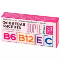 Фолиевая кислота форте с витаминами В6, В12, С, Е таб