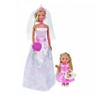 Куклы Штеффи и Еви набор Свадебный день 29 см