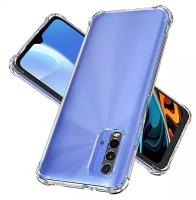 Противоударный силиконовый чехол Armor для Xiaomi Redmi 9T / Сяоми Редми 9Т / Бампер для телефона с усиленными углами (Прозрачный)