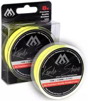 Плетеный шнур Mikado KENDO SHINE 8-x HDPE 0.20 yellow (150 м) 19,86 кг. ZKS00Y-150-020