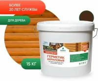 Герметик акриловый для швов для деревянных домов, конструкций, изделий PROSEPT цвет орех, 15 кг