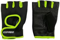 Перчатки для фитнеса Espado, ESD001, для занятий спортом, велоперчатки женские без пальцев (черно-зеленый / S)