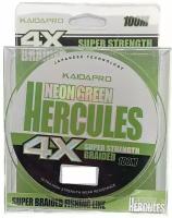 Плетенка KAIDA PRO HERCULES Neon Green 4X100м 0,14мм